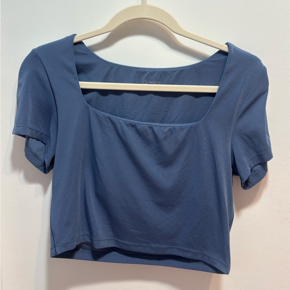 Aerie crop top with built in bra